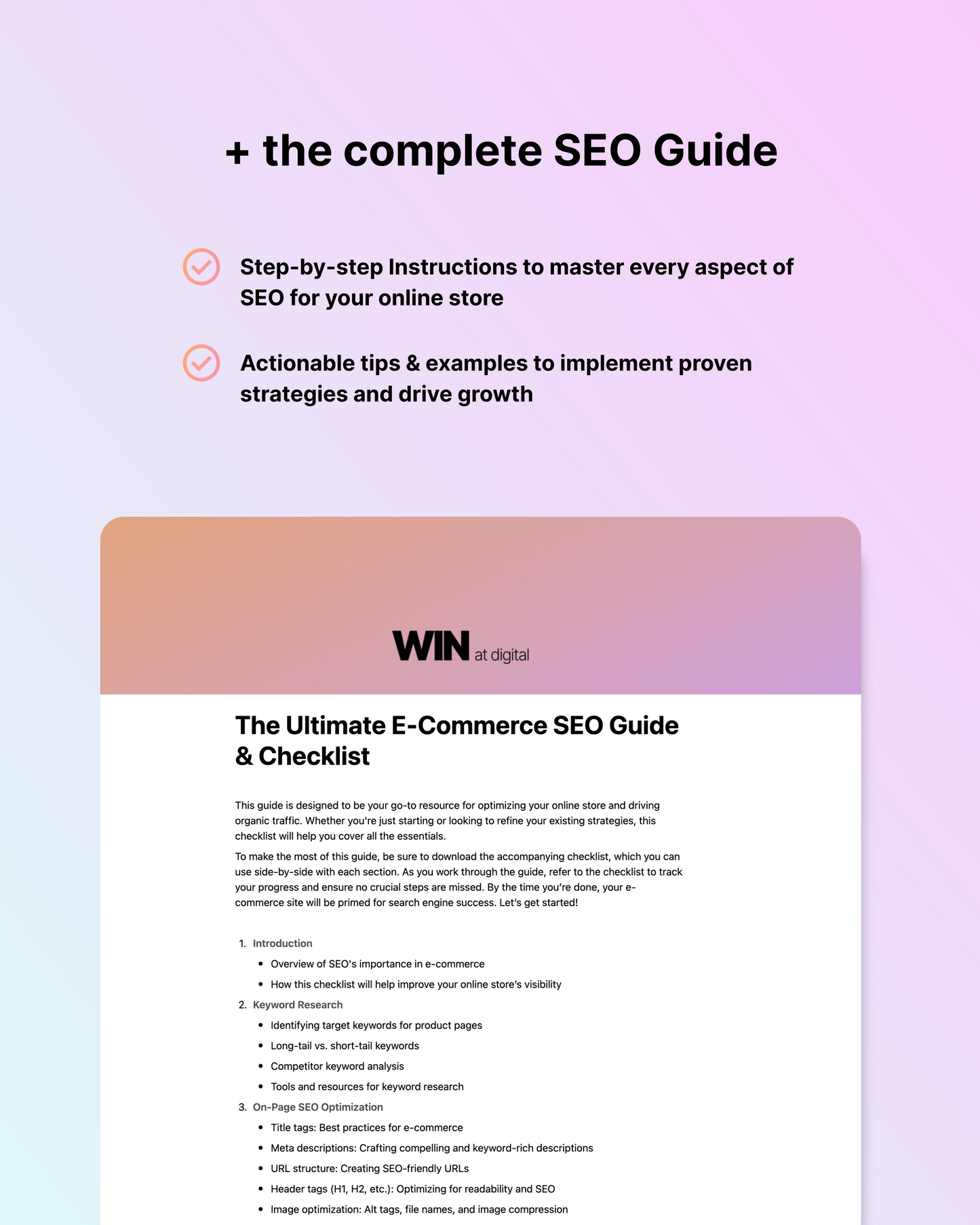 Ecommerce SEO Checklist & Toolkit: rank higher and drive more traffic